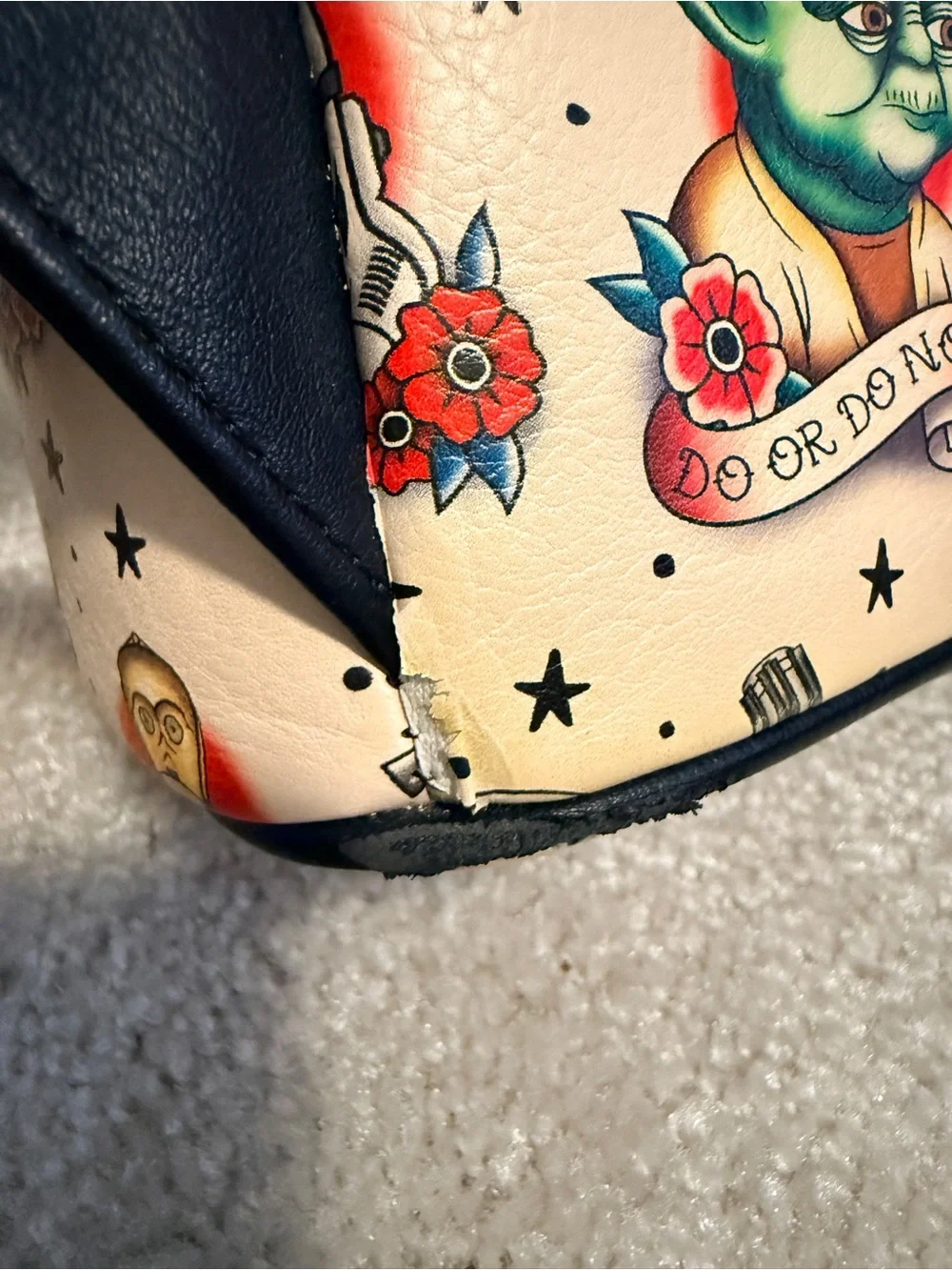 Loungefly Star Wars Cream Tattoo Mini Backpack with Black Trim